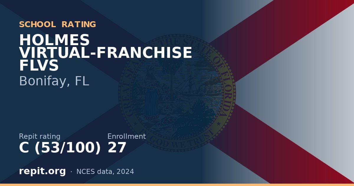 HOLMES VIRTUAL-FRANCHISE FLVS, Bonifay, FL — Repit school rating C (53/100)
