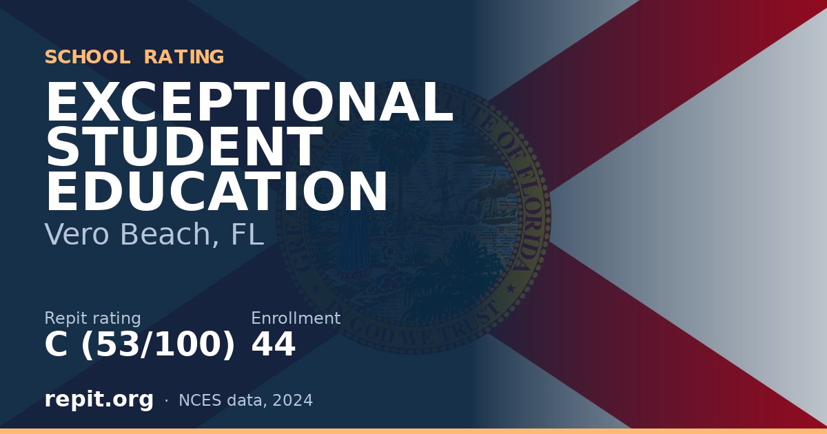 EXCEPTIONAL STUDENT EDUCATION, Vero Beach, FL — Repit school rating C (53/100)