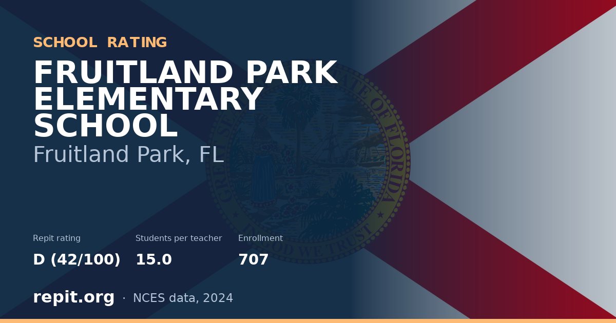 FRUITLAND PARK ELEMENTARY SCHOOL, Fruitland Park, FL — Repit school rating D (42/100)