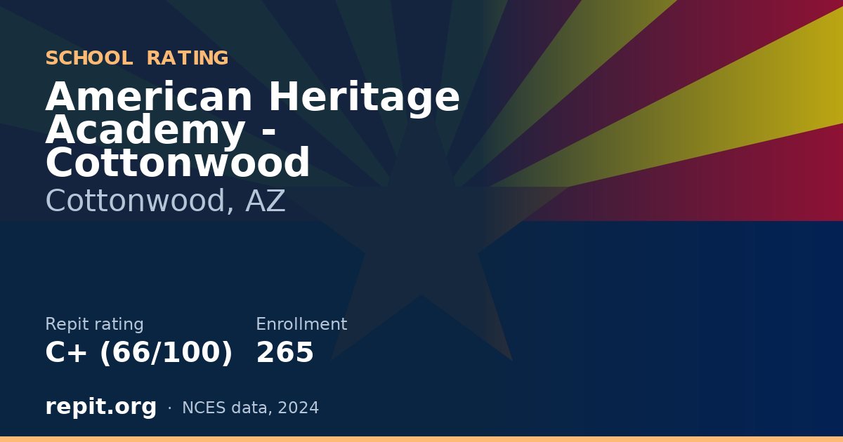 American Heritage Academy - Cottonwood, Cottonwood, AZ — Repit school rating C+ (66/100)