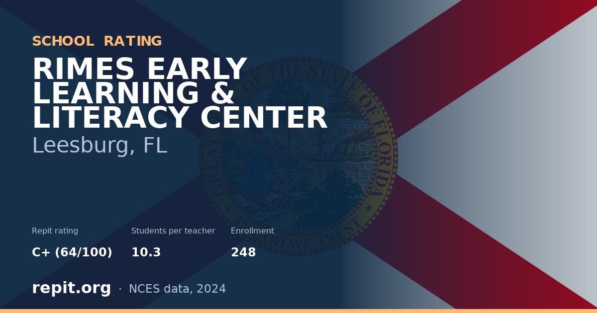 RIMES EARLY LEARNING & LITERACY CENTER, Leesburg, FL — Repit school rating C+ (64/100)