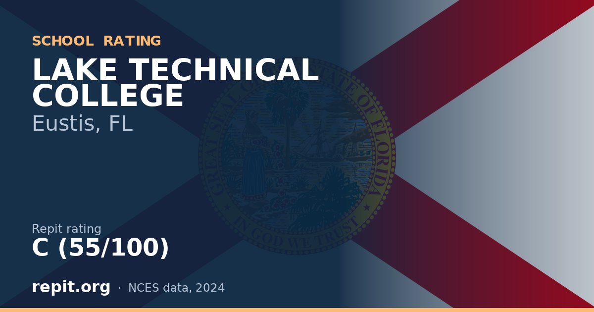 LAKE TECHNICAL COLLEGE, Eustis, FL — Repit school rating C (55/100)