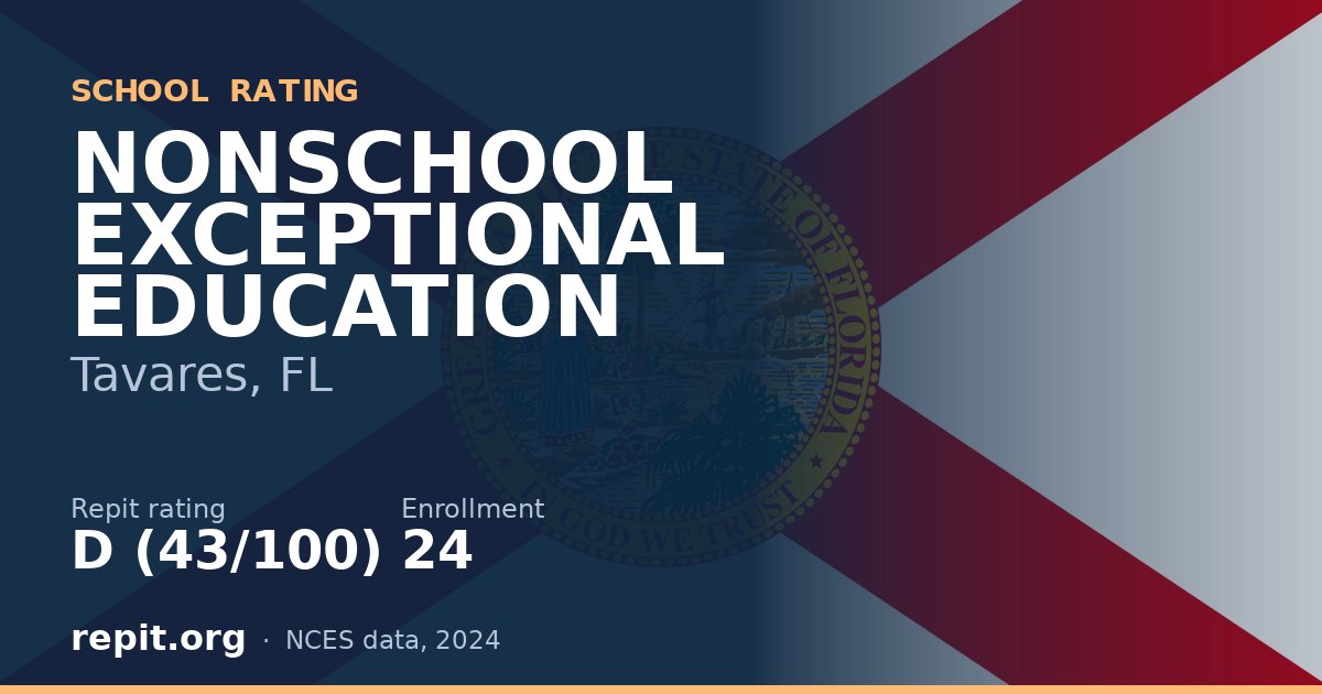 NONSCHOOL EXCEPTIONAL EDUCATION, Tavares, FL — Repit school rating D (43/100)