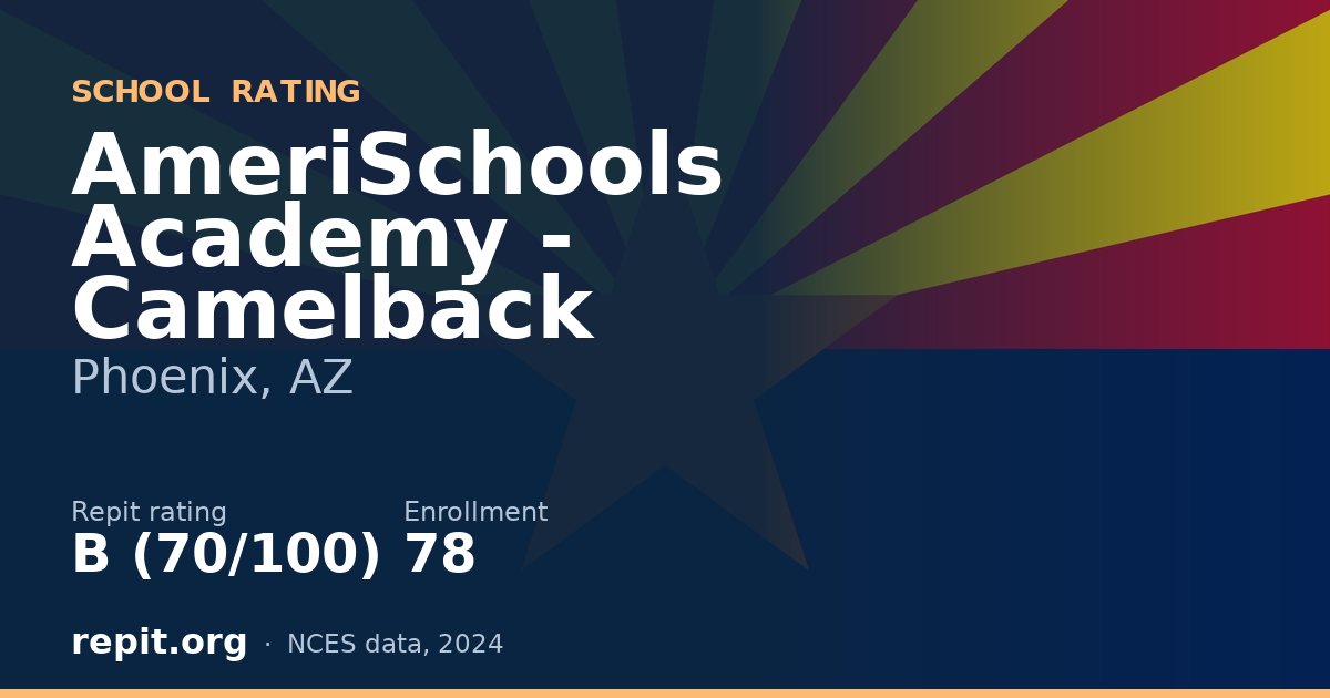 AmeriSchools Academy - Camelback, Phoenix, AZ — Repit school rating B (70/100)