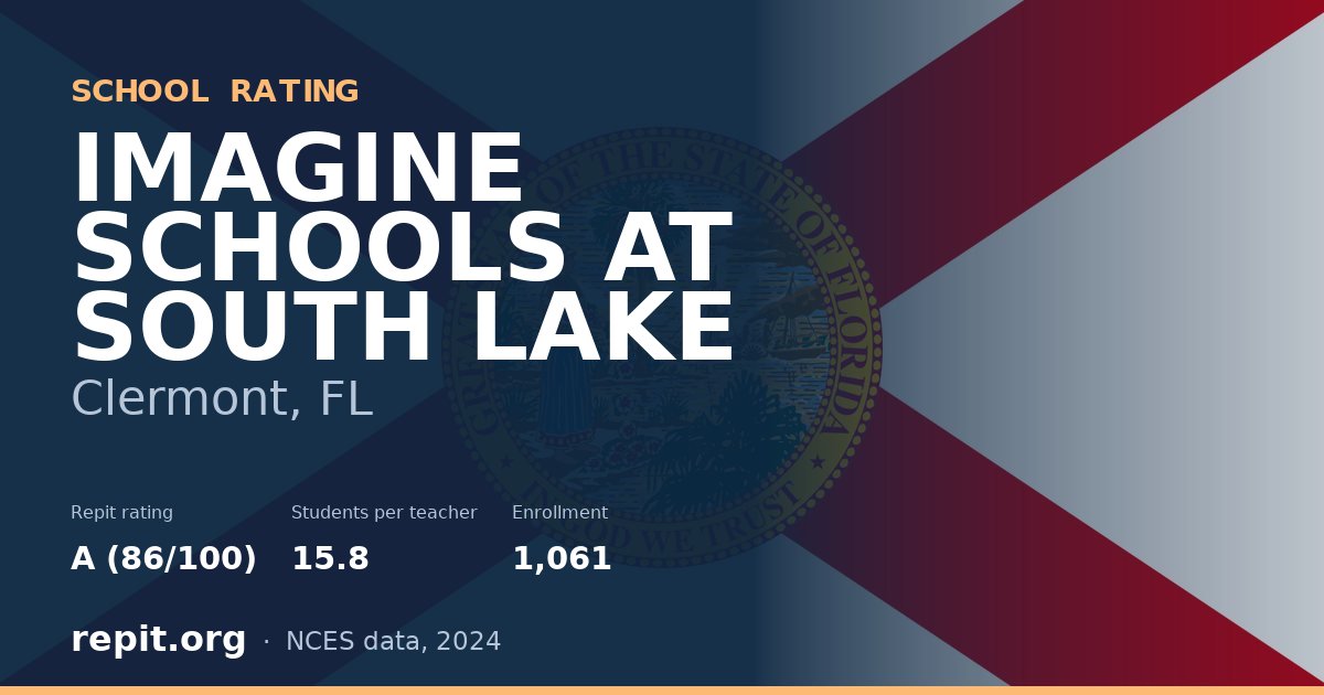 IMAGINE SCHOOLS AT SOUTH LAKE, Clermont, FL — Repit school rating A (86/100)