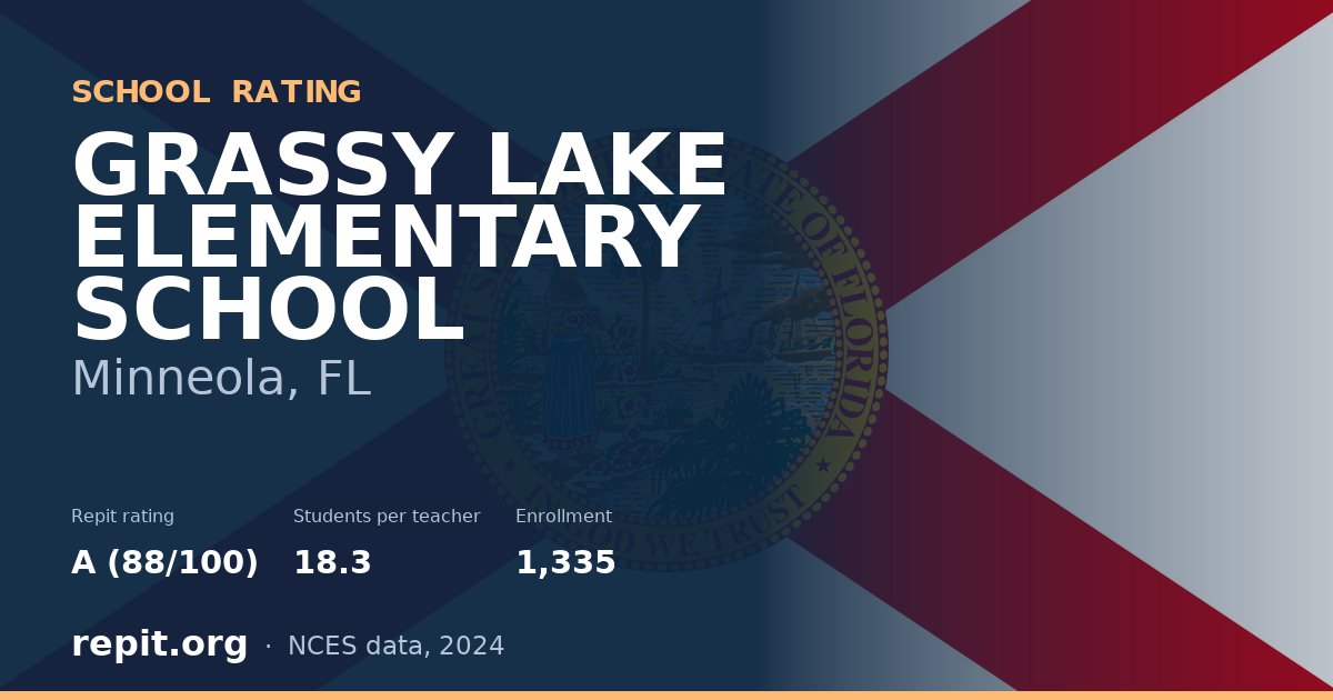 GRASSY LAKE ELEMENTARY SCHOOL, Minneola, FL — Repit school rating A (88/100)