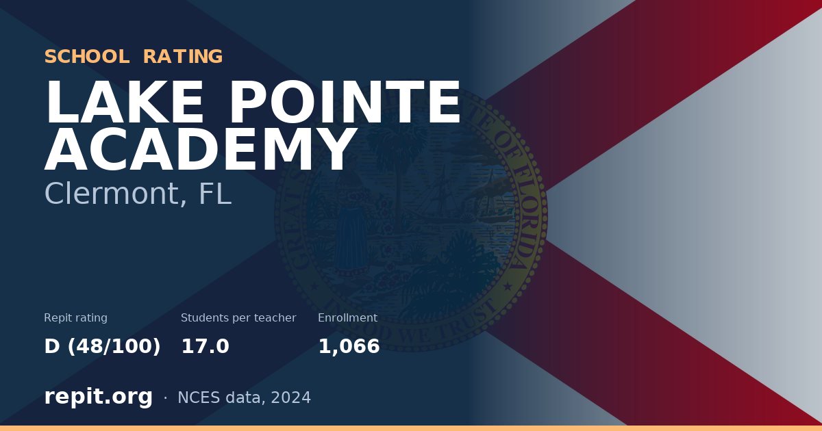 LAKE POINTE ACADEMY, Clermont, FL — Repit school rating D (48/100)