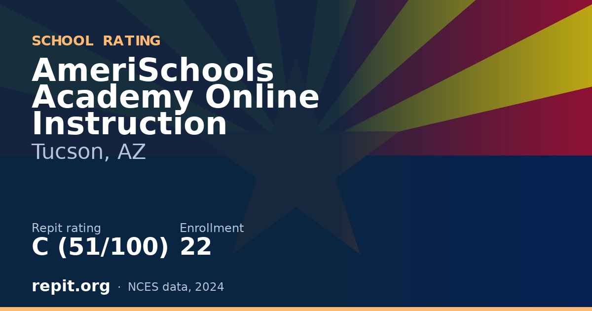 AmeriSchools Academy Online Instruction, Tucson, AZ — Repit school rating C (51/100)