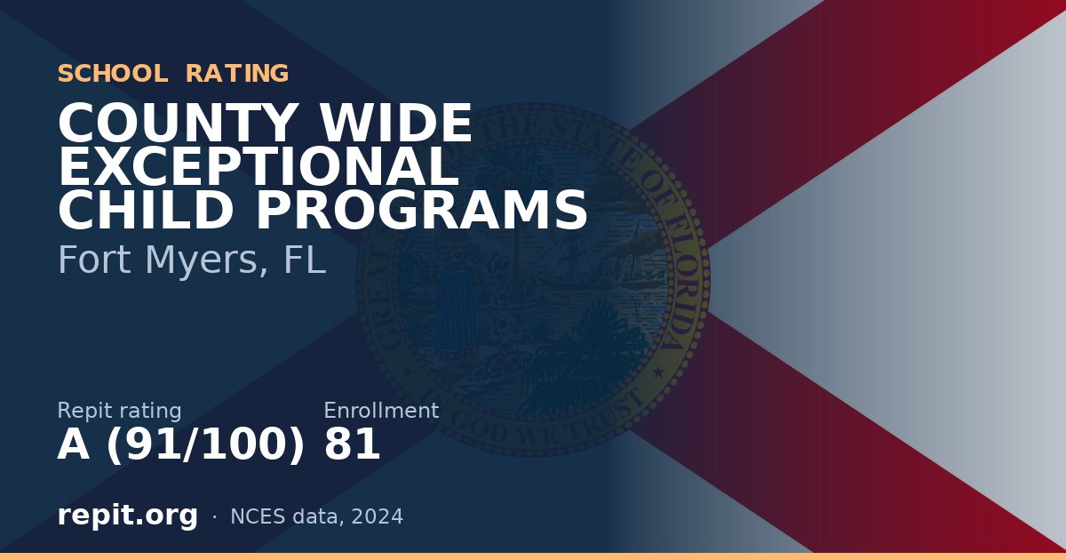 COUNTY WIDE EXCEPTIONAL CHILD PROGRAMS, Fort Myers, FL — Repit school rating A (91/100)