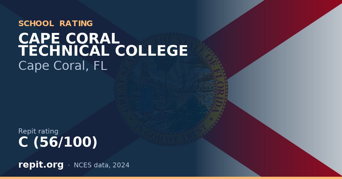 CAPE CORAL TECHNICAL COLLEGE, Cape Coral, FL — Repit school rating C (56/100)