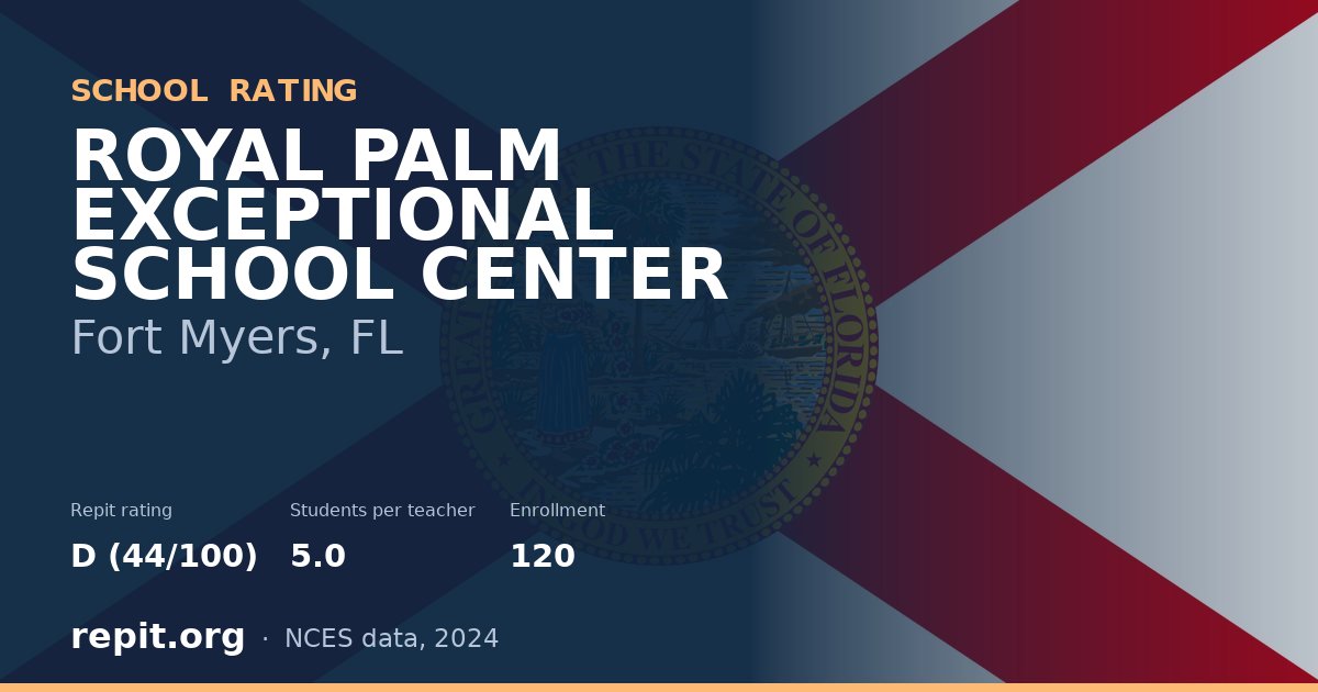 ROYAL PALM EXCEPTIONAL SCHOOL CENTER, Fort Myers, FL — Repit school rating D (44/100)