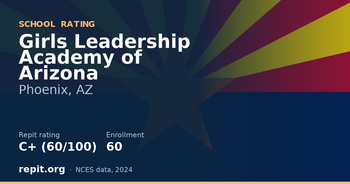 Girls Leadership Academy of Arizona, Phoenix, AZ — Repit school rating C+ (60/100)
