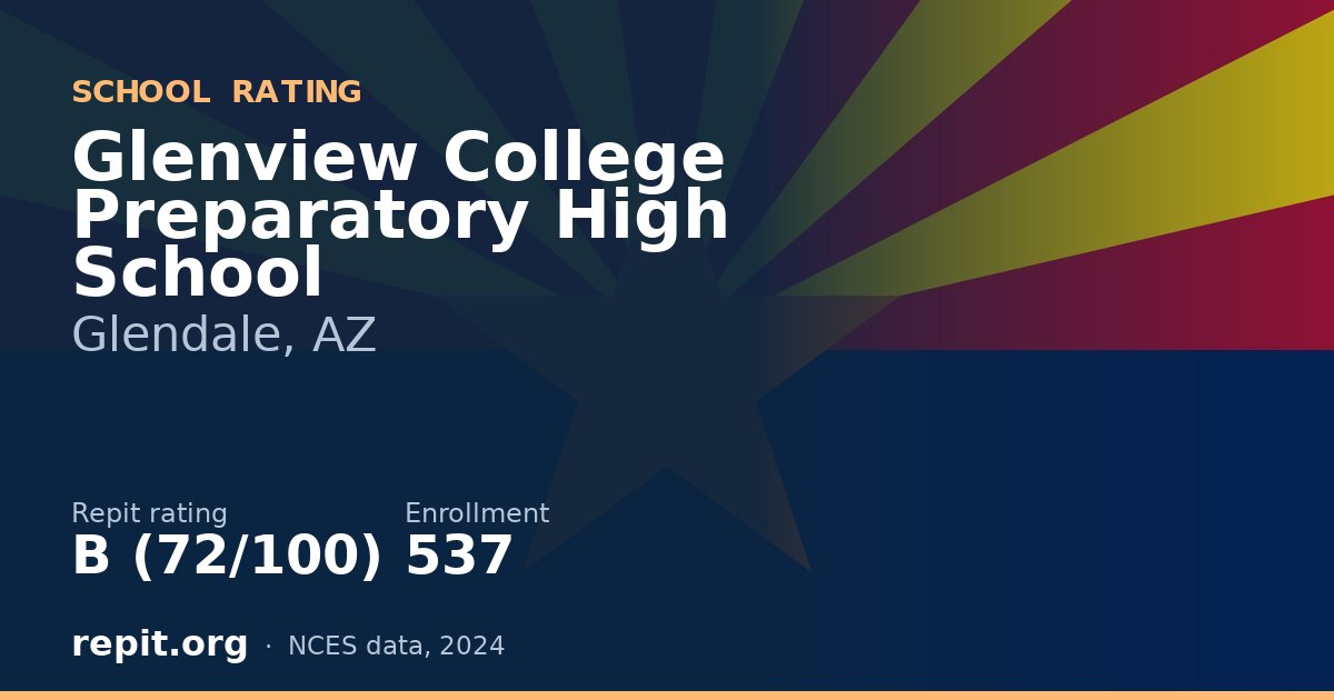 Glenview College Preparatory High School, Glendale, AZ — Repit school rating B (72/100)
