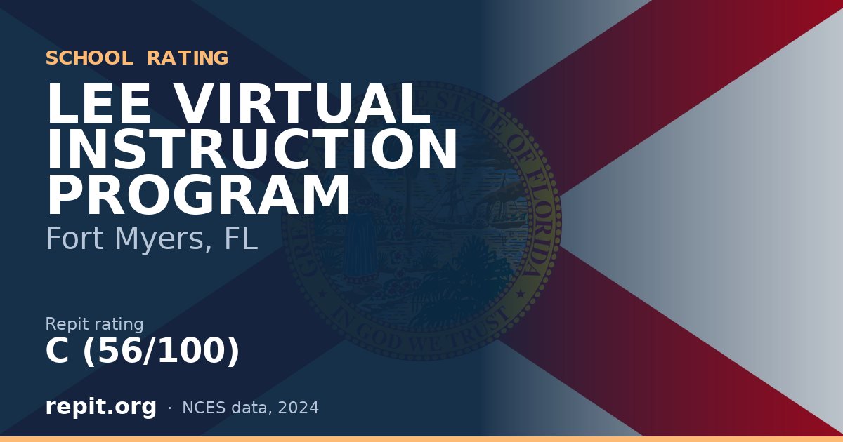 LEE VIRTUAL INSTRUCTION PROGRAM, Fort Myers, FL — Repit school rating C (56/100)