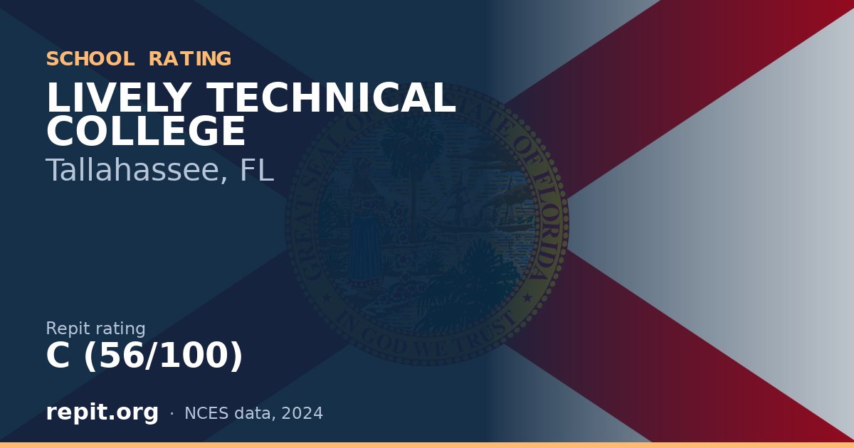 LIVELY TECHNICAL COLLEGE, Tallahassee, FL — Repit school rating C (56/100)