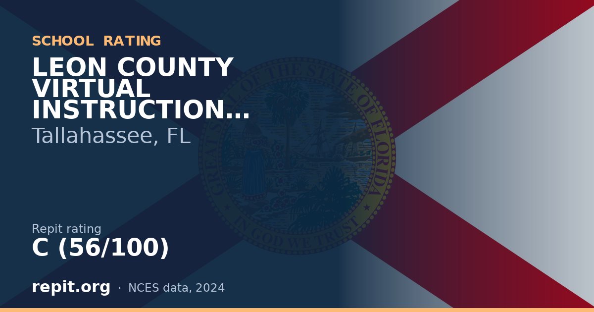 LEON COUNTY VIRTUAL INSTRUCTION PROGRAM, Tallahassee, FL — Repit school rating C (56/100)
