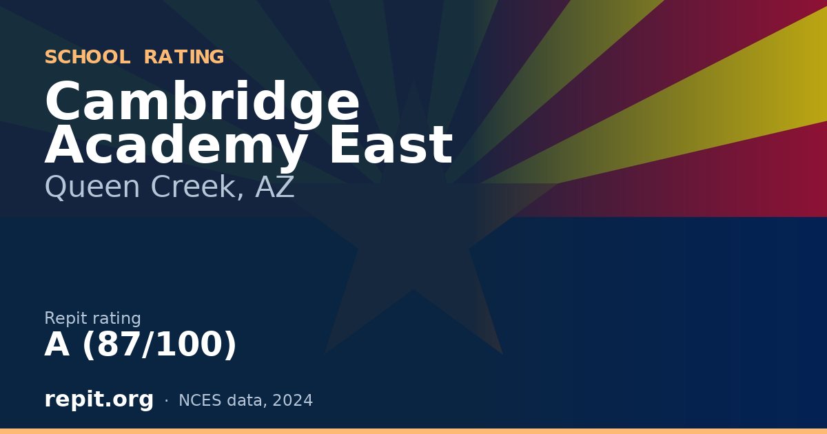 Cambridge Academy East, Queen Creek, AZ — Repit school rating A (87/100)