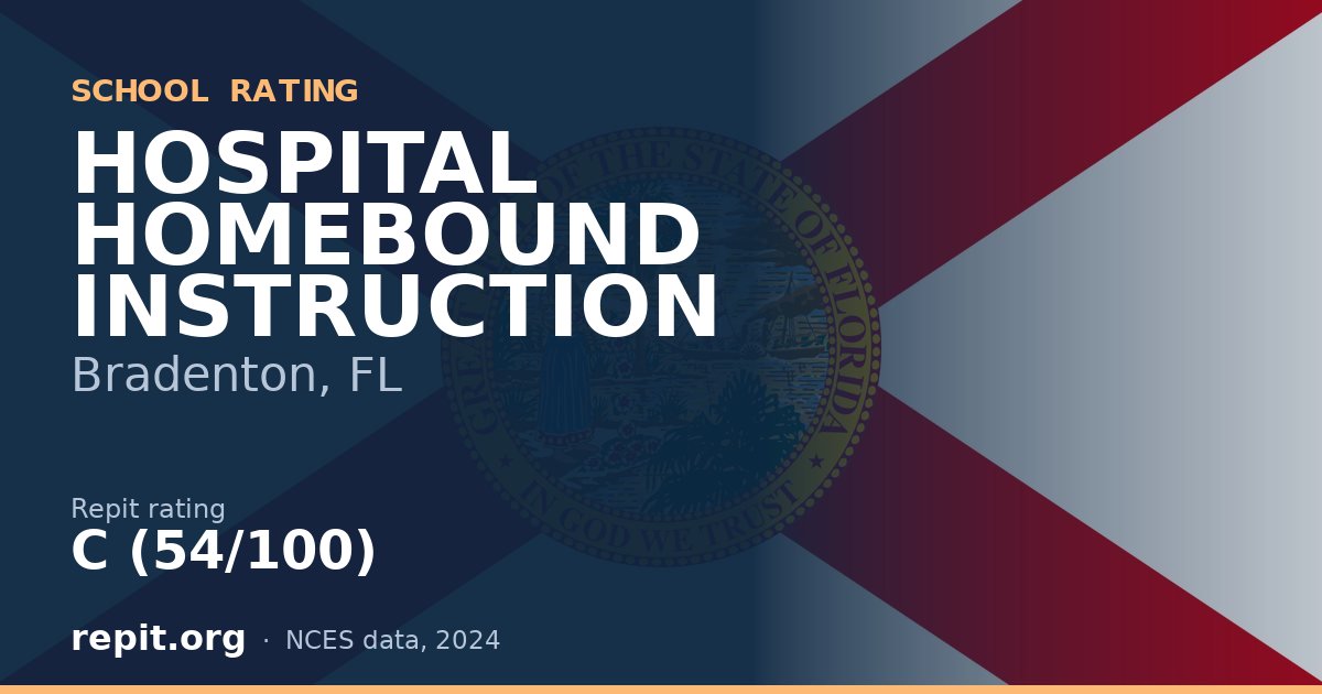HOSPITAL HOMEBOUND INSTRUCTION, Bradenton, FL — Repit school rating C (54/100)