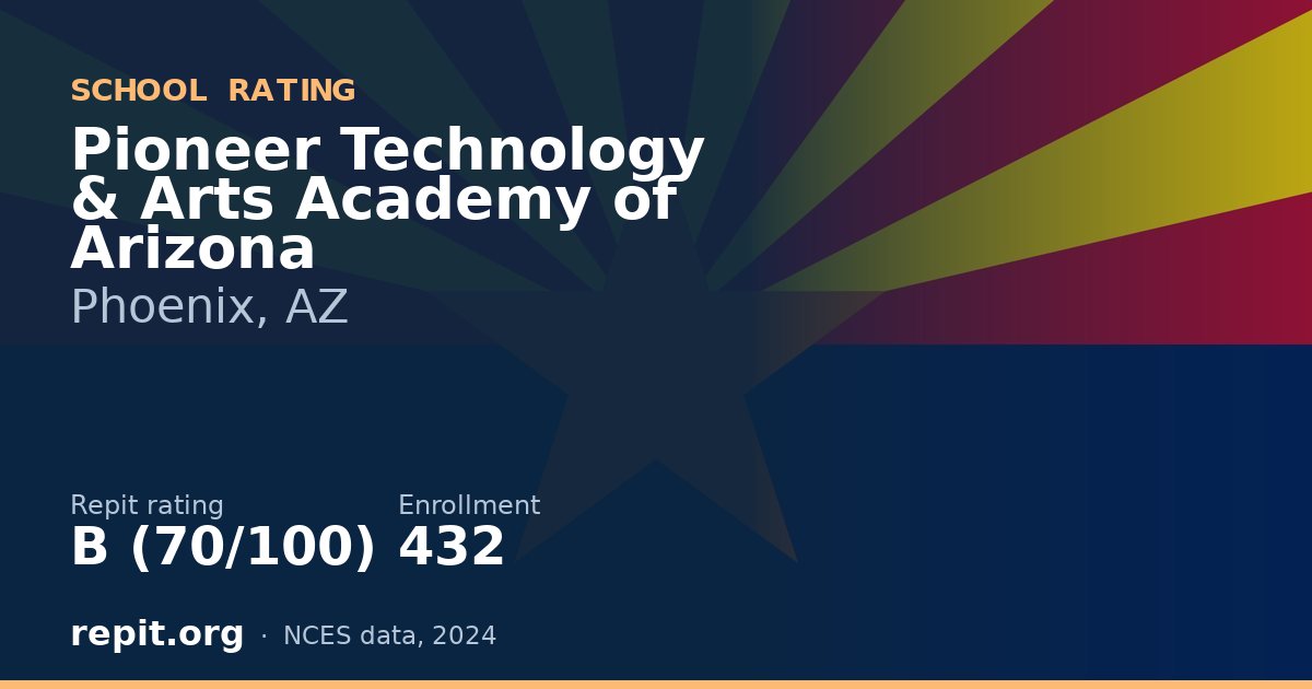 Pioneer Technology & Arts Academy of Arizona, Phoenix, AZ — Repit school rating B (70/100)