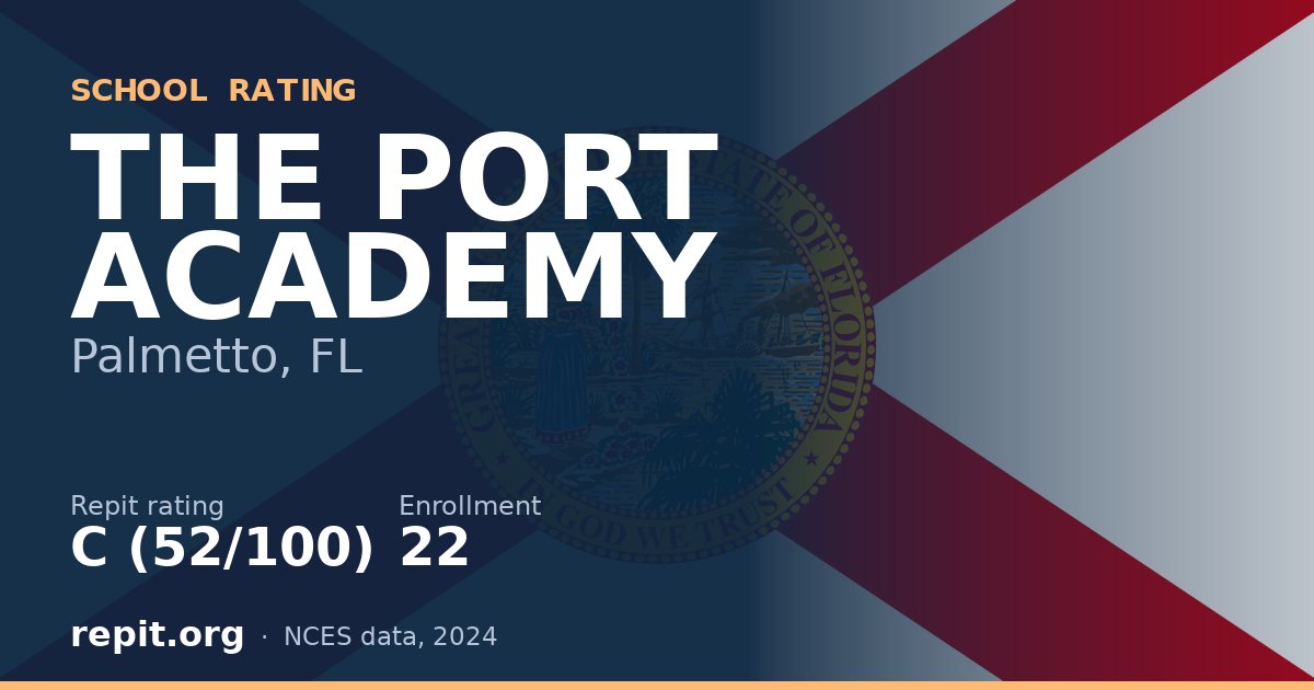 THE PORT ACADEMY, Palmetto, FL — Repit school rating C (52/100)