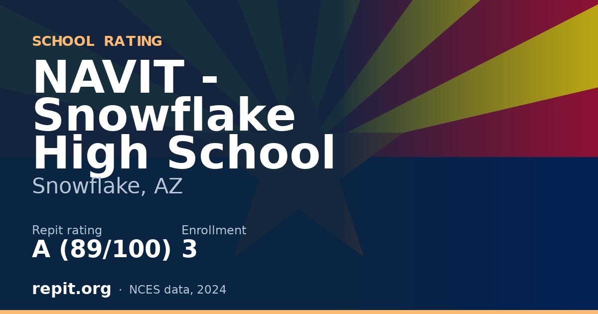 NAVIT - Snowflake High School, Snowflake, AZ — Repit school rating A (89/100)