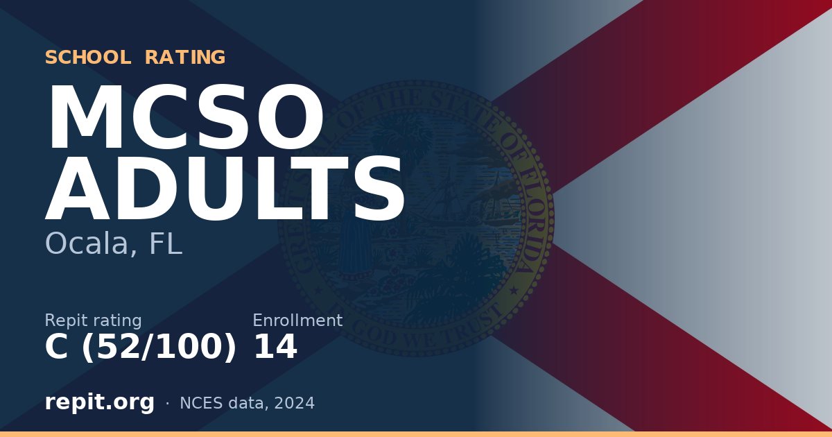 MCSO ADULTS, Ocala, FL — Repit school rating C (52/100)