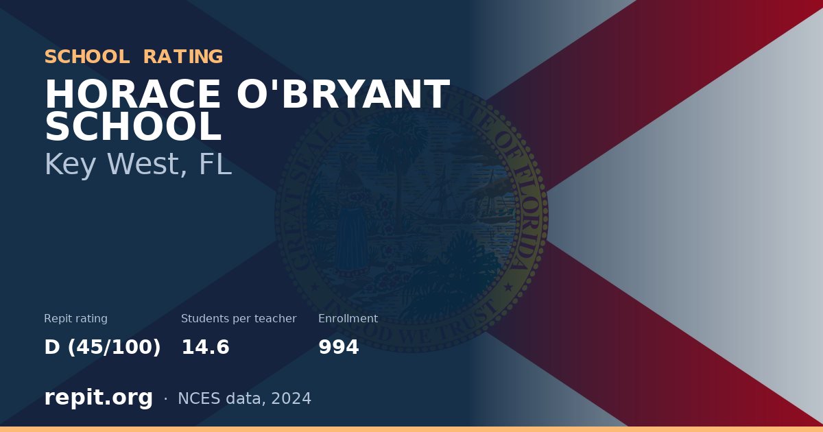 HORACE O'BRYANT SCHOOL, Key West, FL — Repit school rating D (45/100)