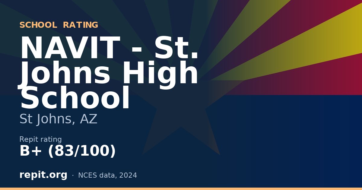 NAVIT - St. Johns High School, St Johns, AZ — Repit school rating B+ (83/100)