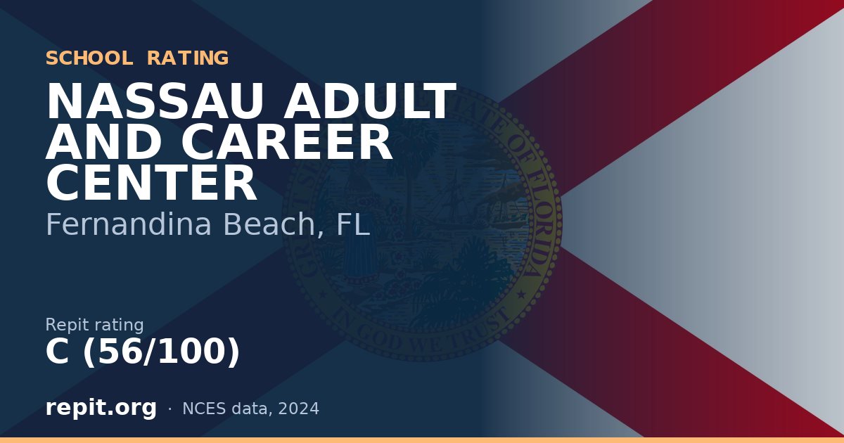 NASSAU ADULT AND CAREER CENTER, Fernandina Beach, FL — Repit school rating C (56/100)