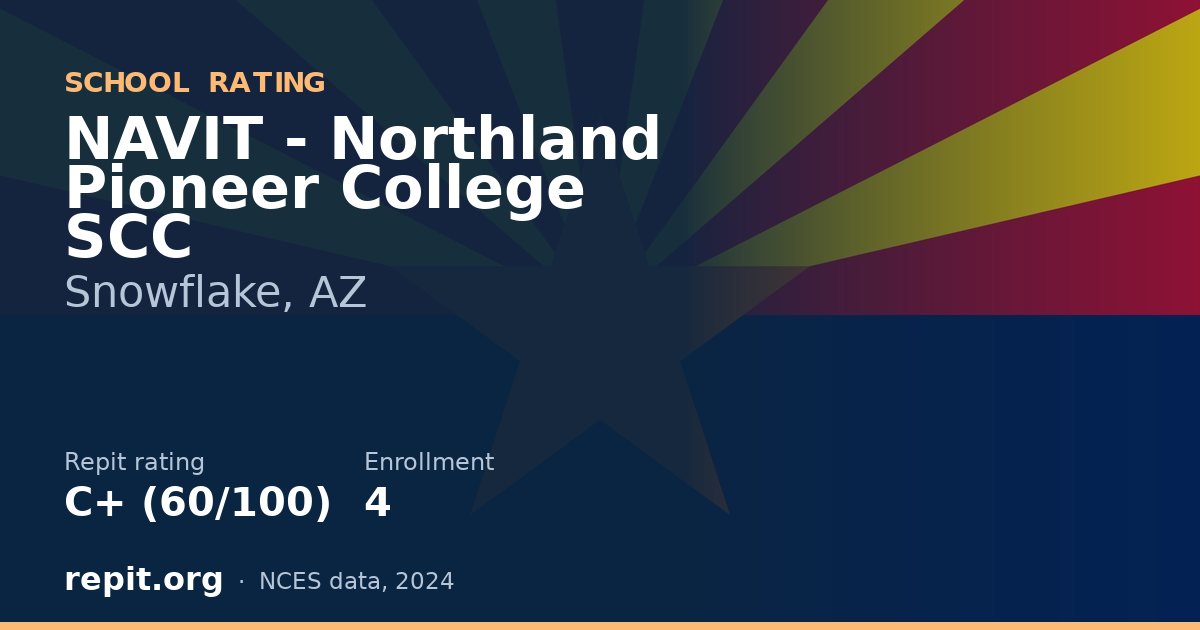 NAVIT - Northland Pioneer College SCC, Snowflake, AZ — Repit school rating C+ (60/100)