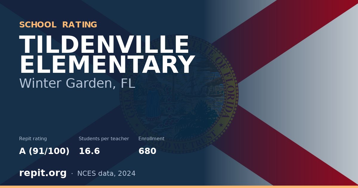 TILDENVILLE ELEMENTARY, Winter Garden, FL — Repit school rating A (91/100)