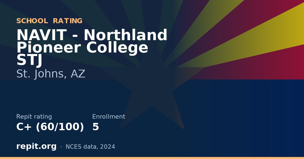 NAVIT - Northland Pioneer College STJ, St. Johns, AZ — Repit school rating C+ (60/100)