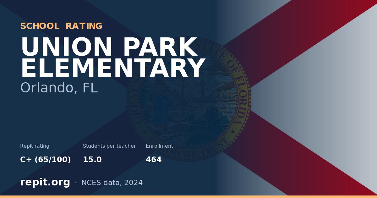 UNION PARK ELEMENTARY, Orlando, FL — Repit school rating C+ (65/100)