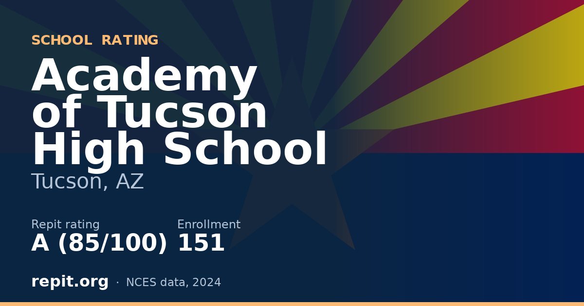 Academy of Tucson High School, Tucson, AZ — Repit school rating A (85/100)