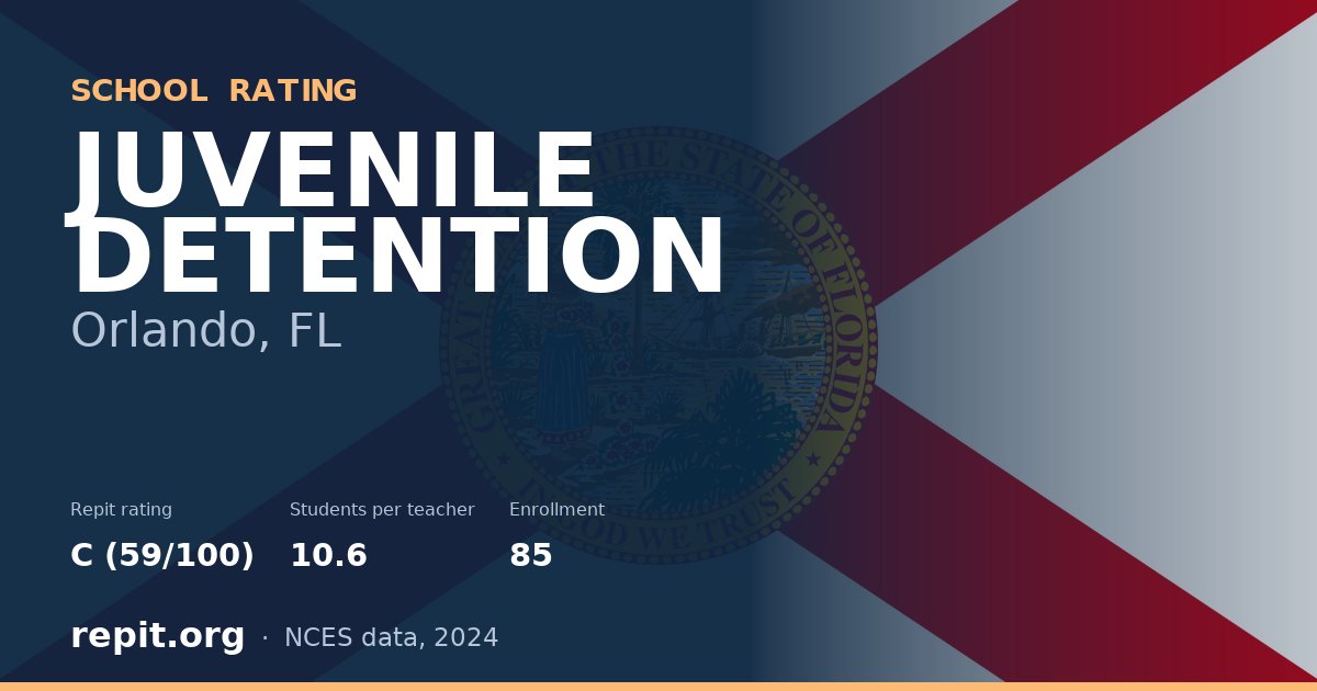 JUVENILE DETENTION, Orlando, FL — Repit school rating C (59/100)