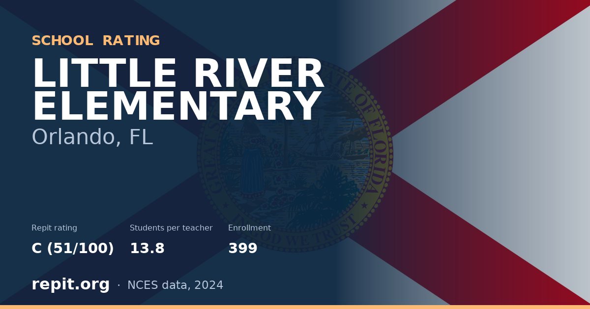 LITTLE RIVER ELEMENTARY, Orlando, FL — Repit school rating C (51/100)