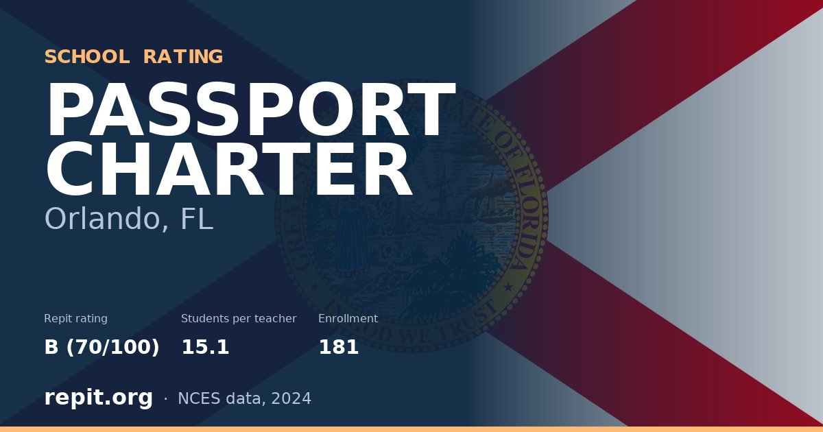 PASSPORT CHARTER, Orlando, FL — Repit school rating B (70/100)