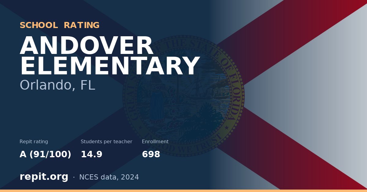ANDOVER ELEMENTARY, Orlando, FL — Repit school rating A (91/100)