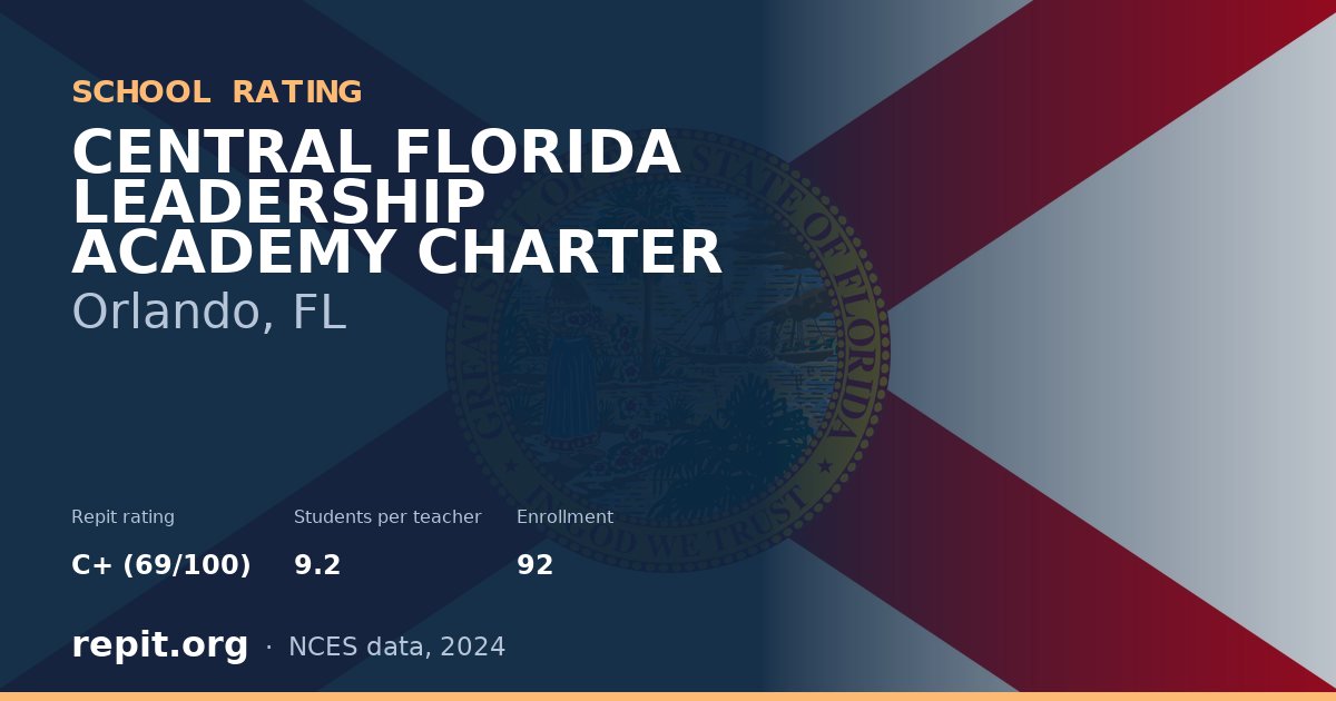 CENTRAL FLORIDA LEADERSHIP ACADEMY CHARTER, Orlando, FL — Repit school rating C+ (69/100)
