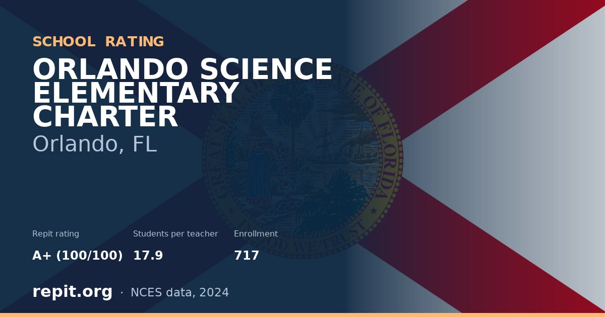 ORLANDO SCIENCE ELEMENTARY CHARTER, Orlando, FL — Repit school rating A+ (100/100)