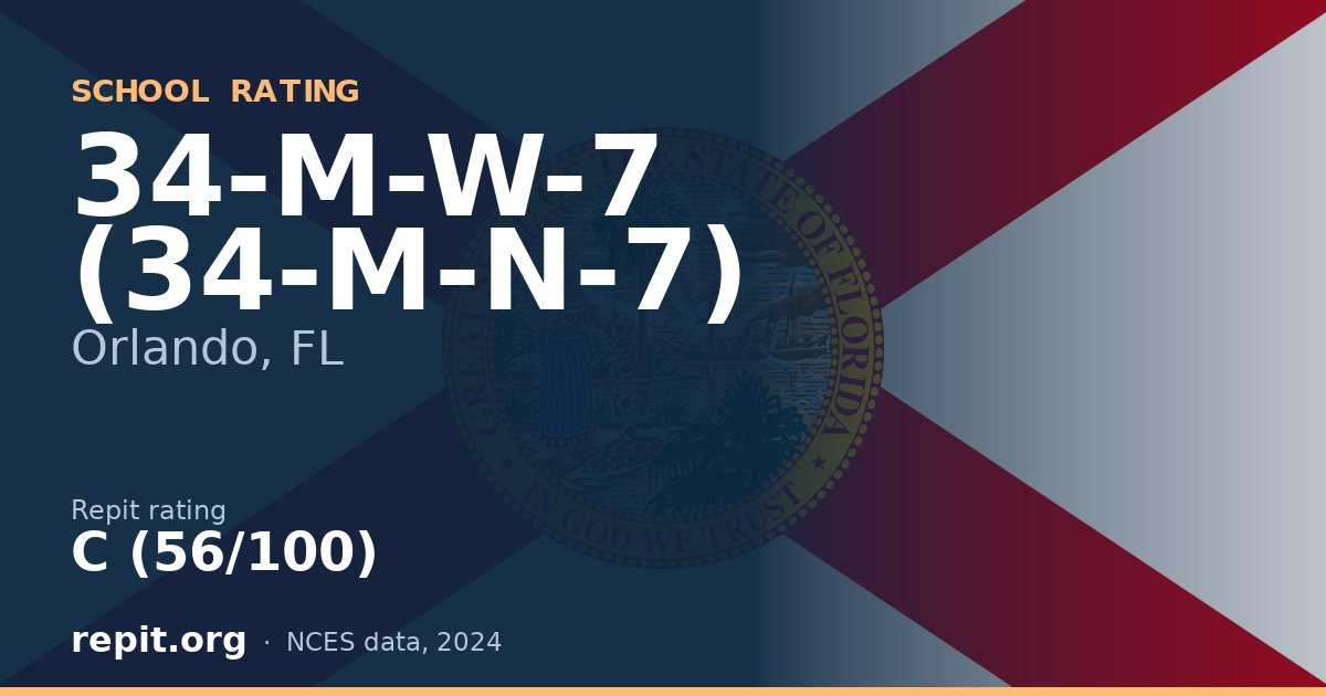 34-M-W-7  (34-M-N-7), Orlando, FL — Repit school rating C (56/100)