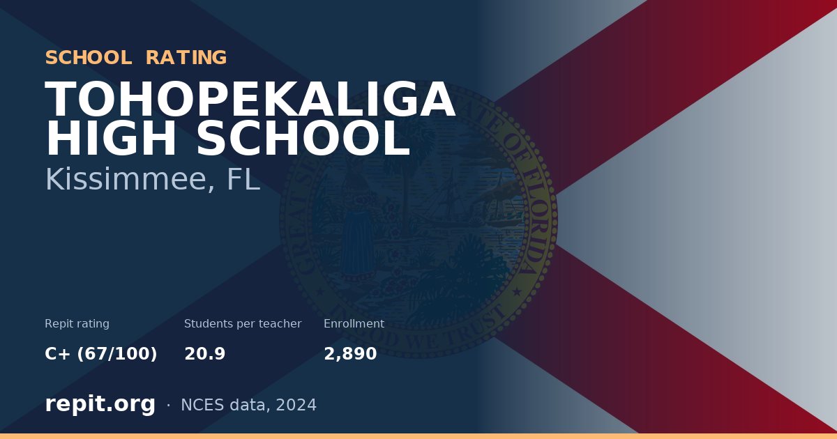 TOHOPEKALIGA HIGH SCHOOL, Kissimmee, FL — Repit school rating C+ (67/100)