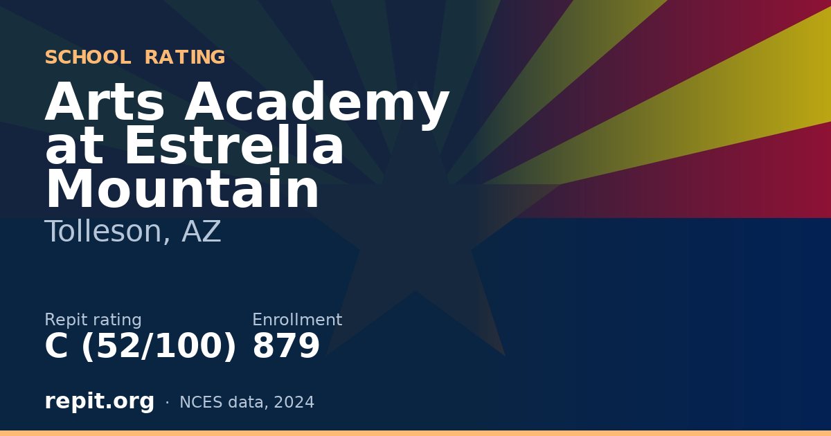 Arts Academy at Estrella Mountain, Tolleson, AZ — Repit school rating C (52/100)