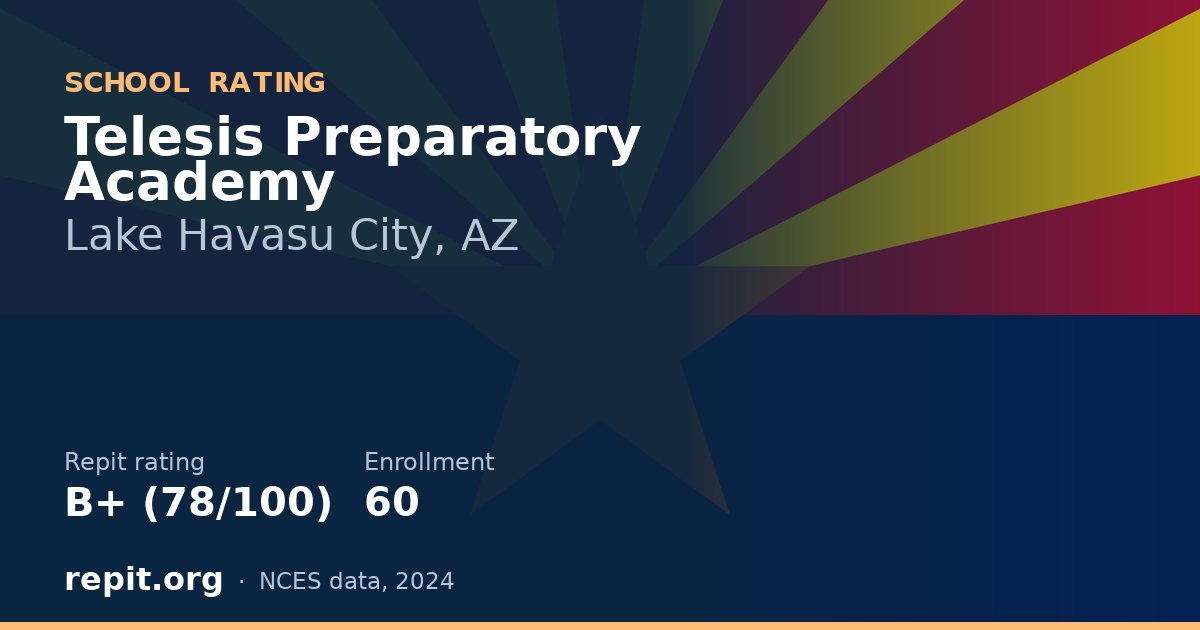 Telesis Preparatory Academy, Lake Havasu City, AZ — Repit school rating B+ (78/100)