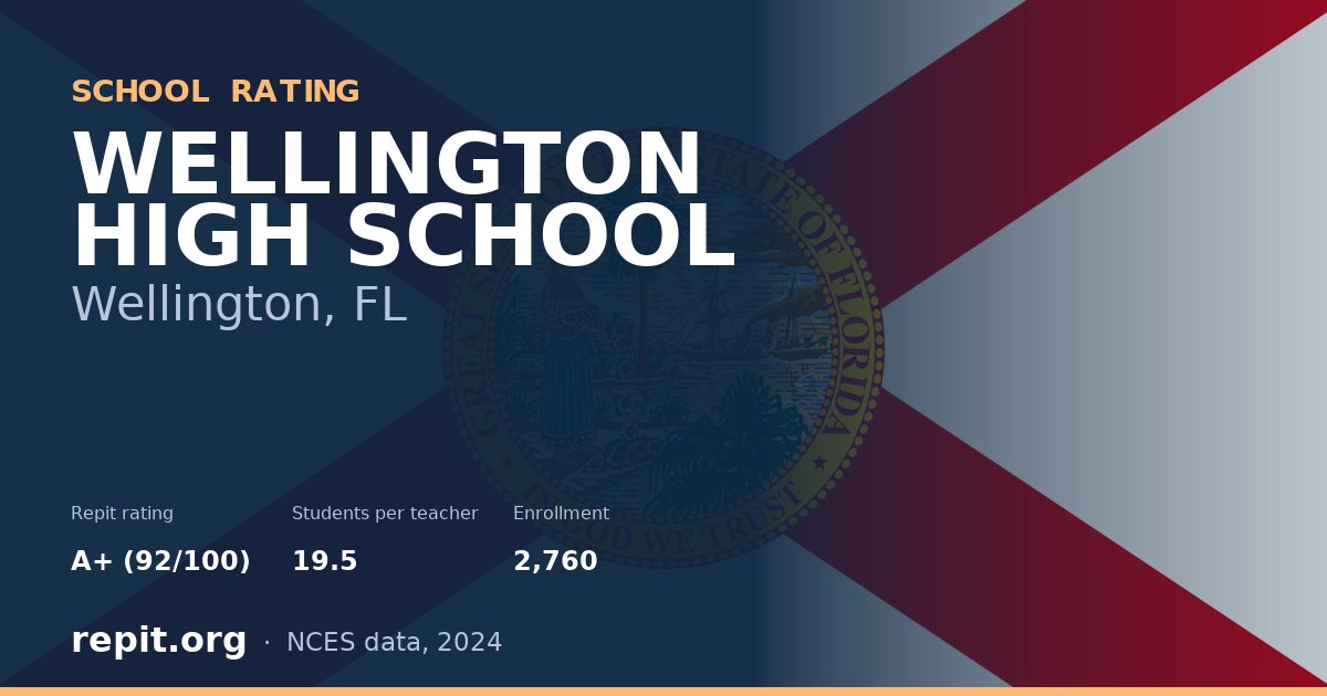 WELLINGTON HIGH SCHOOL, Wellington, FL — Repit school rating A+ (92/100)