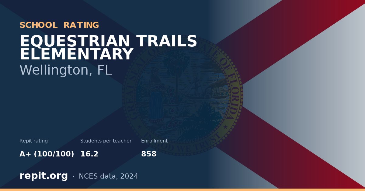 EQUESTRIAN TRAILS ELEMENTARY, Wellington, FL — Repit school rating A+ (100/100)
