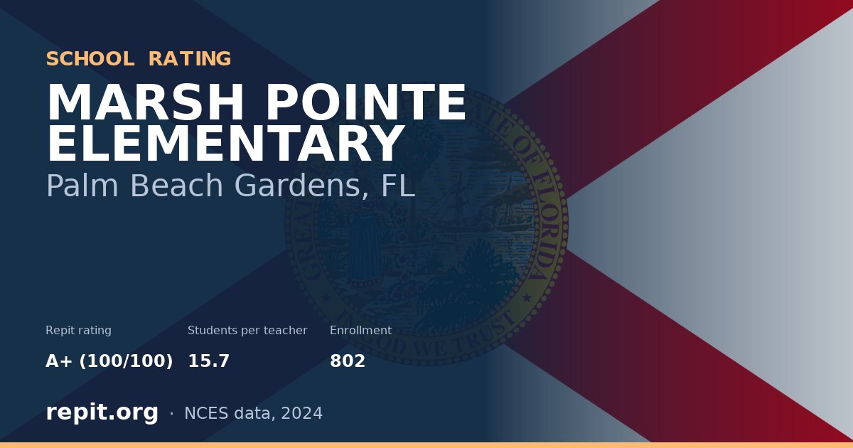 MARSH POINTE ELEMENTARY, Palm Beach Gardens, FL — Repit school rating A+ (100/100)
