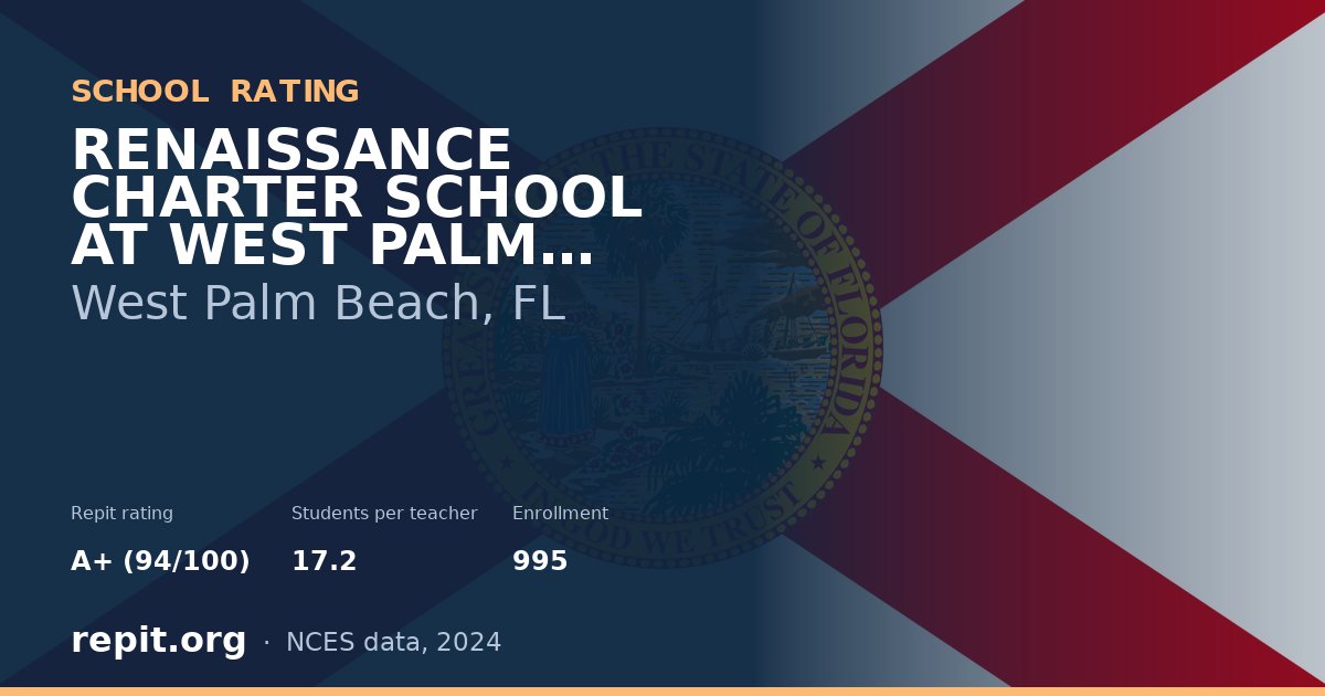 RENAISSANCE CHARTER SCHOOL AT WEST PALM BEACH, West Palm Beach, FL — Repit school rating A+ (94/100)