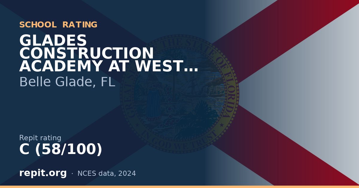 GLADES CONSTRUCTION ACADEMY AT WEST TECH, Belle Glade, FL — Repit school rating C (58/100)