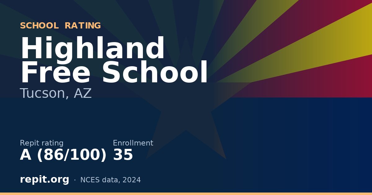 Highland Free School, Tucson, AZ — Repit school rating A (86/100)